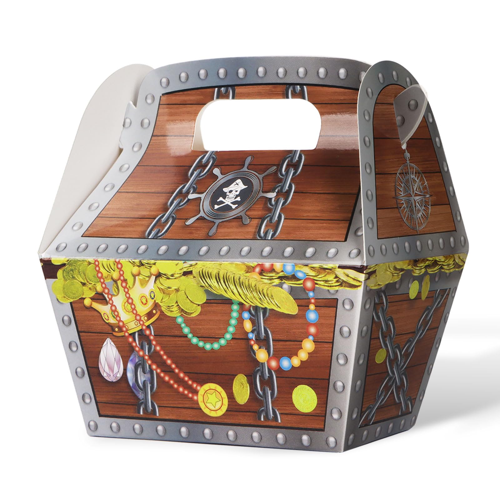 Piraten Schatztruhe Set - 201 Teile Für Kindergeburtstag Und Schatzsuche