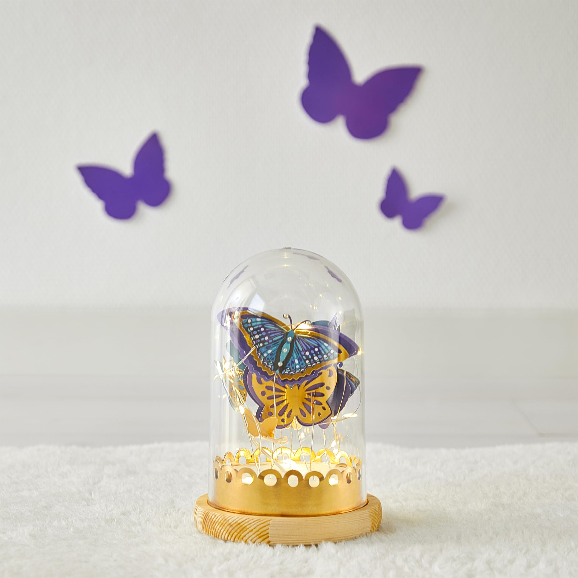 Janod - Guirlande Lumineuse en Papier à Créer - Les Ateliers Déco - Kit Loisir Créatif Enfant - Dextérité et Concentration - Dès 7 Ans, J07971, Rose /Bleu