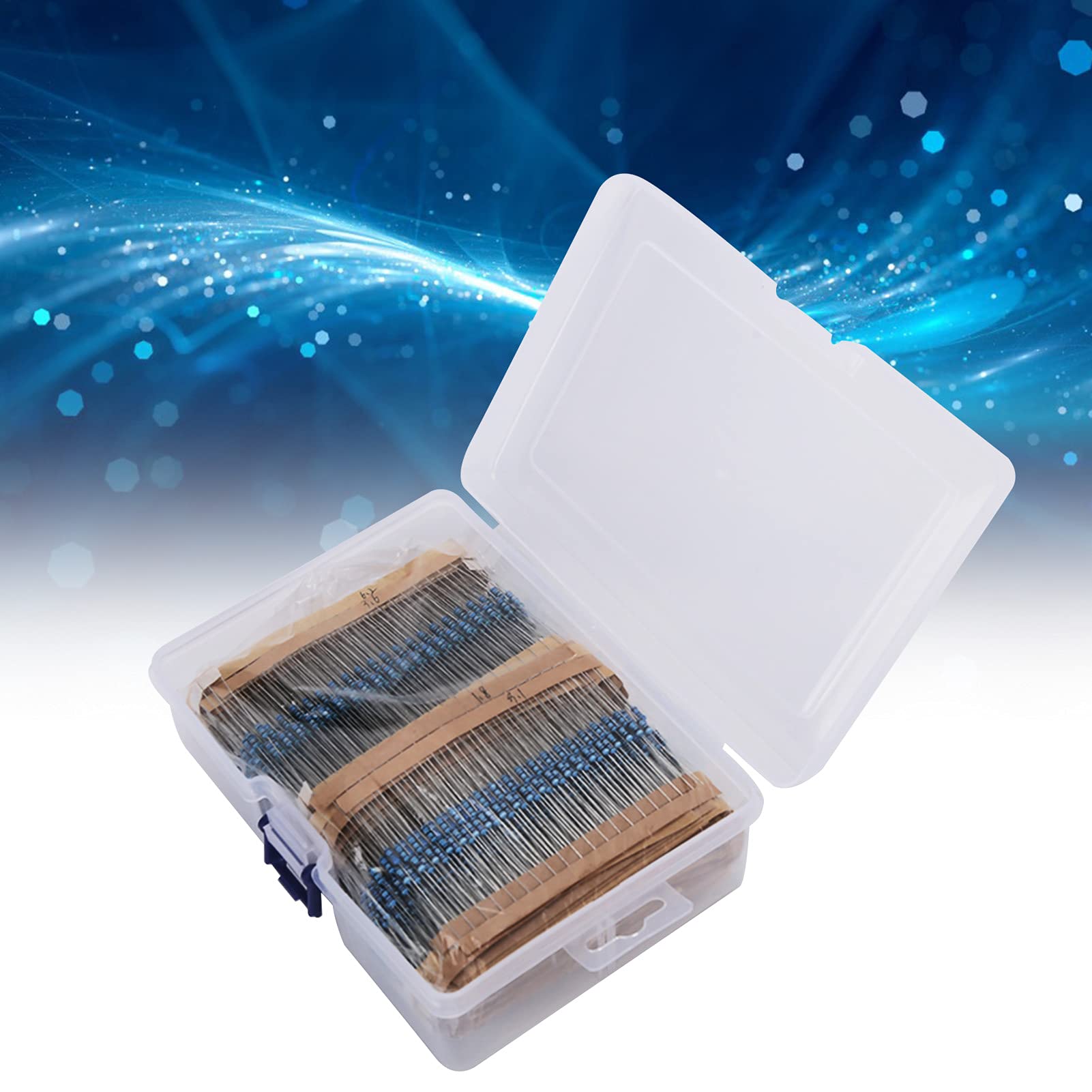 100 Stück 470 KΩ Metallfilm-Widerstände – 1/2 W, ±1 %, Einzeln Verschweißt, Mit Farbcode-Tabelle