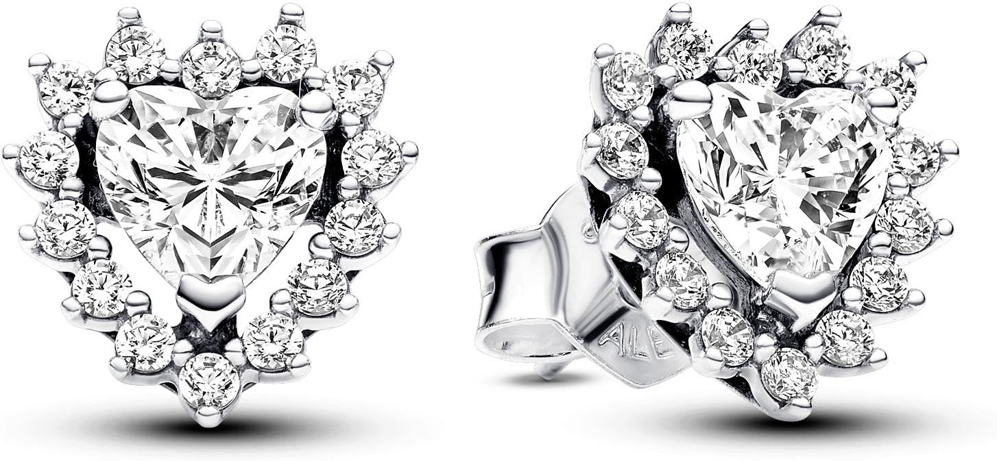 Pandora Funkelnder Herz-Strahlenkranz Ohrstecker 293097C01 Earrings
