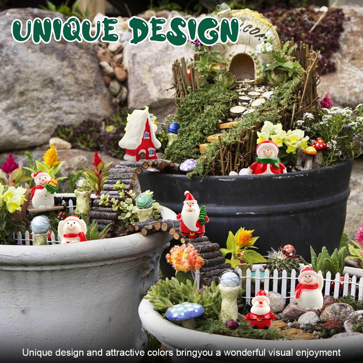 Jenich Mini Kit Ornamenti di Natale Decorazioni Natalizie in Miniatura