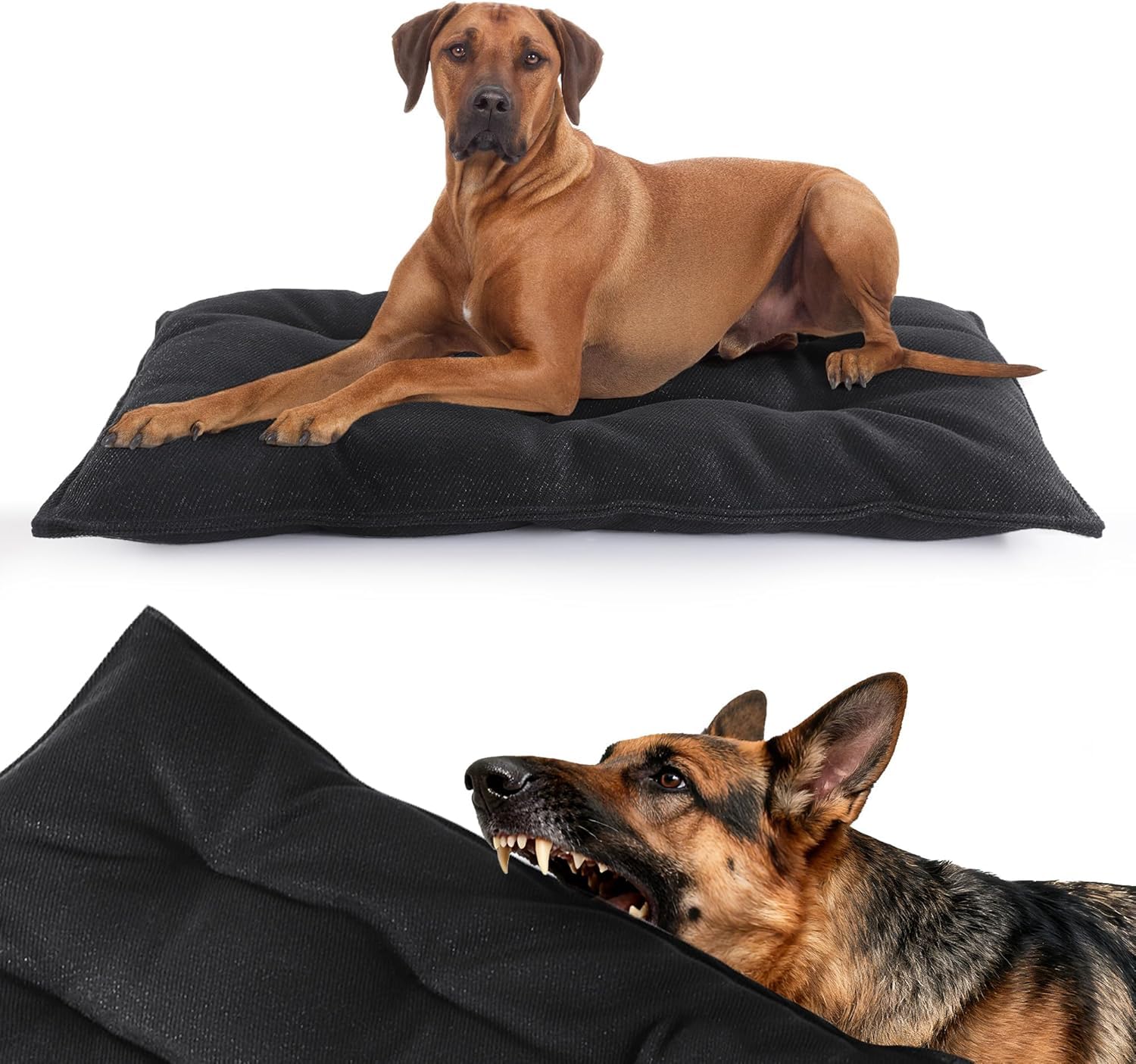 Indestructible Dog Bed UK, Chew Proof Crate Pad for Aggressive Chewers, Tough Washable Dog Mat, Leakproof Waterproof Dog Crate Pad, Black, 18 x 29 in