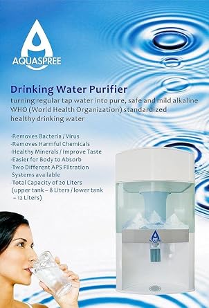 Premium 5 Gallon Countertop Water Purification System. Transform Regular Tap Water to Smooth Clean Refreshing Alkaline Mineral Drinking Water