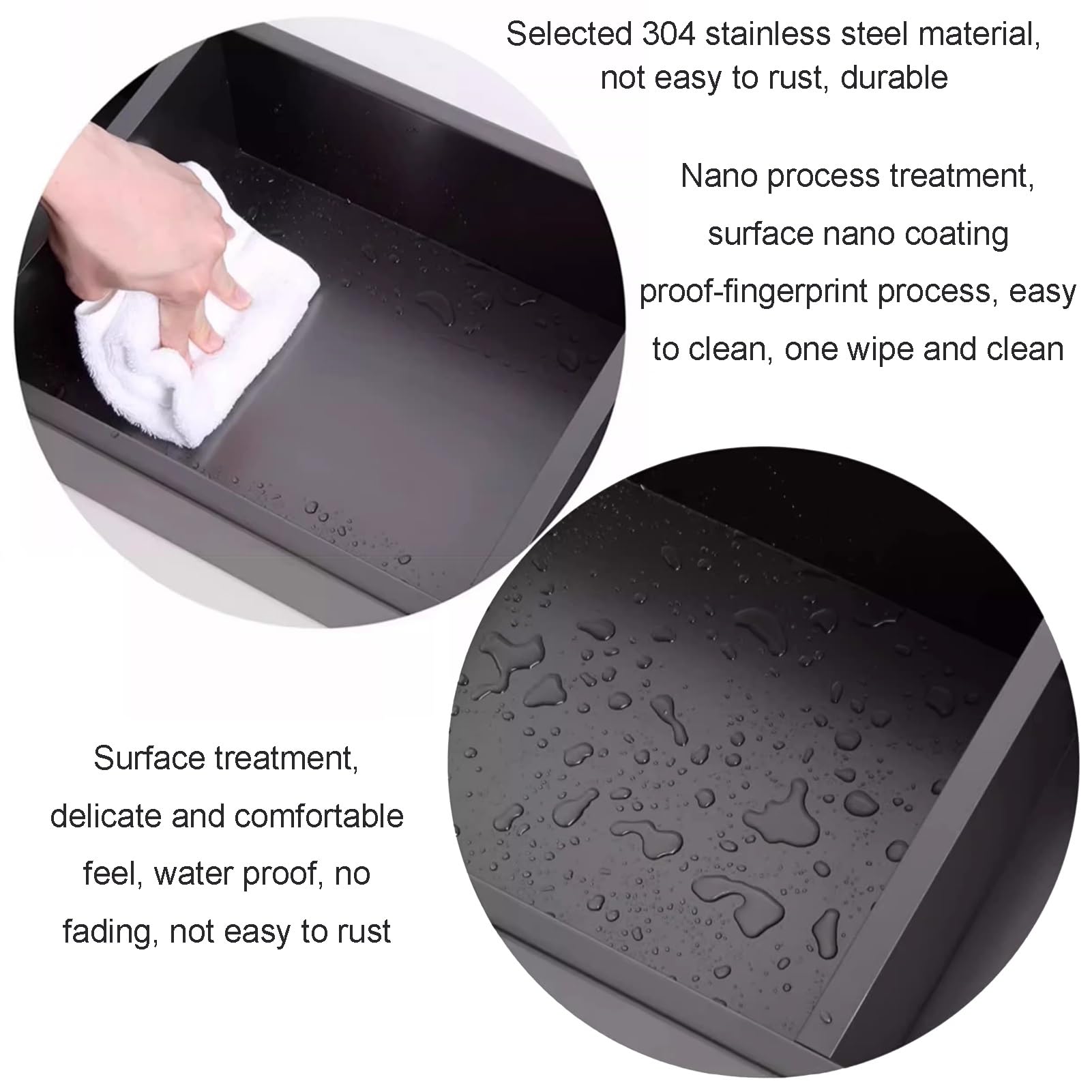 Duschregal aus Edelstahl mit Mülleimer, wasserdicht, für Shampoo, Toilettenartikel, Toilettenpapier, eingebettete Feuchtraum-Aufbewahrungslösung (40 x 86 x 14 cm)