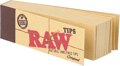 Miniatura 2 de RAW Tips Original Roll Up Tips Caja completa 50 paquetes 50 puntas RAW por paquete Puntas de combustión naturalmente lenta hechas para