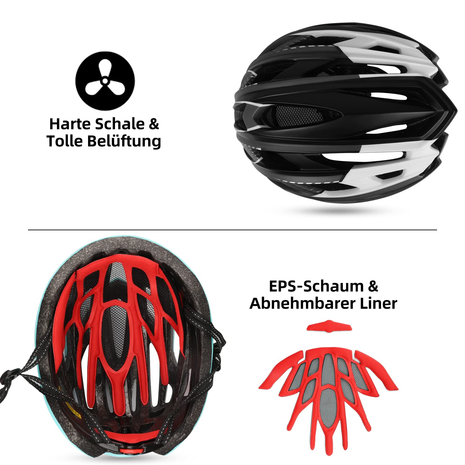 Shinmax kask rowerowy, certyfikat CE, kask rowerowy ze zdejmowanymi okularami ochronnymi, wizjer, dla dorosłych, mężczyzn i kobiet, regulowana ochrona bezpieczeństwa, tylne światło LED, do deskorolki, jazdy na nartach, snowboardzie NR-096