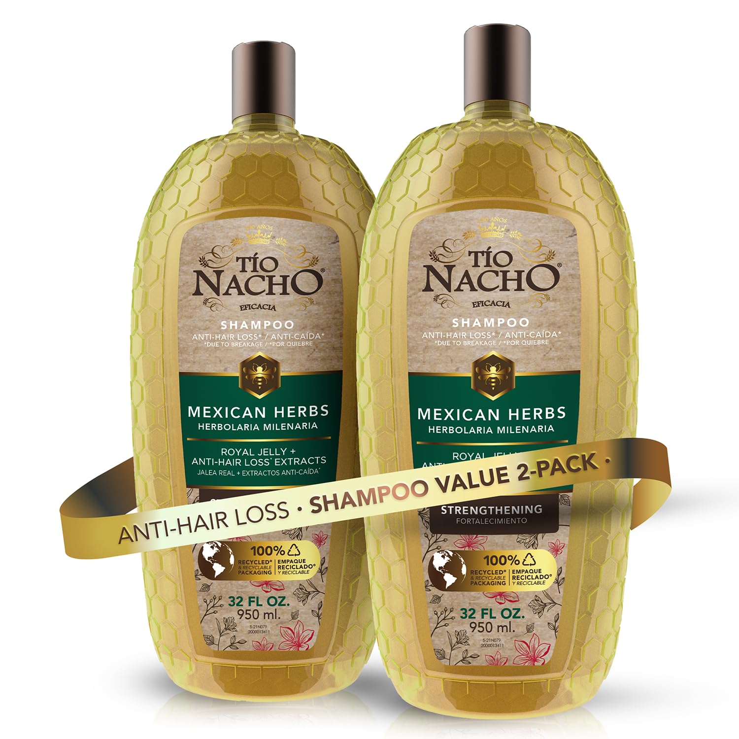 Tío Nacho Mexican Herbs Anti-Hair Loss Shampoo, 32 fl oz