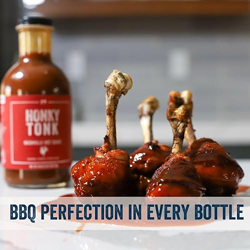 Miniatura 3 de PS Seasoning Honky Tonk Nashville - Salsa picante multiusos para sumergir, untar y glasear, sabor dulce y ahumado, ideal para alas, pollo frito,