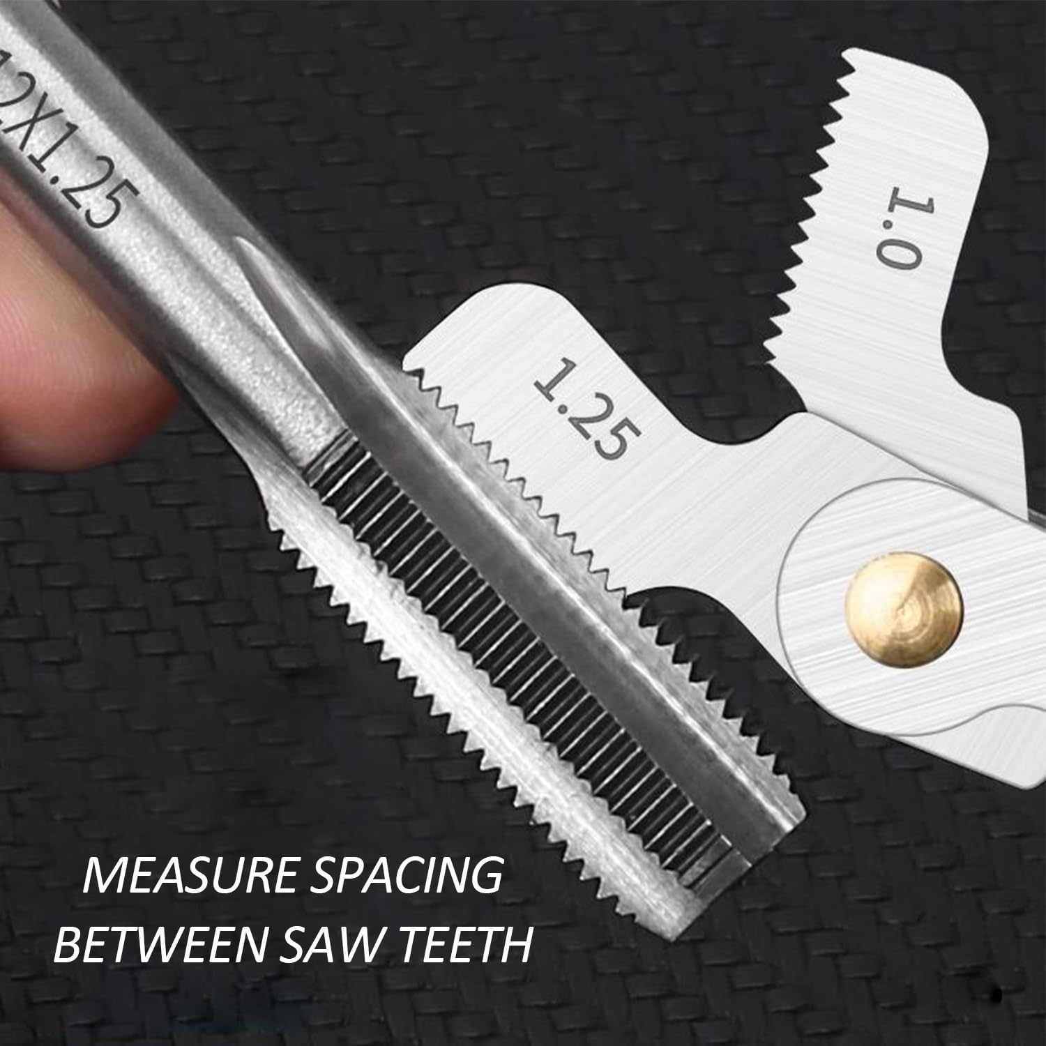 KRYMSON Calibro per filettature, Misuratore di precisione metrico con impugnatura a scorrimento