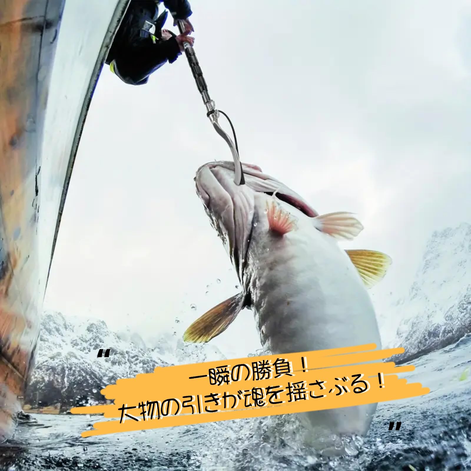 Amazon | SANLIKE ギャフ 大魚釣り ステンレスギャフ フック先端 クエ