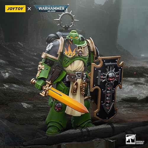 Miniatura 6 de JOYTOY 118 Warhammer 40,000 Figura de acción Dark Angels Bladeguard Veteran Anime Collection Modelo