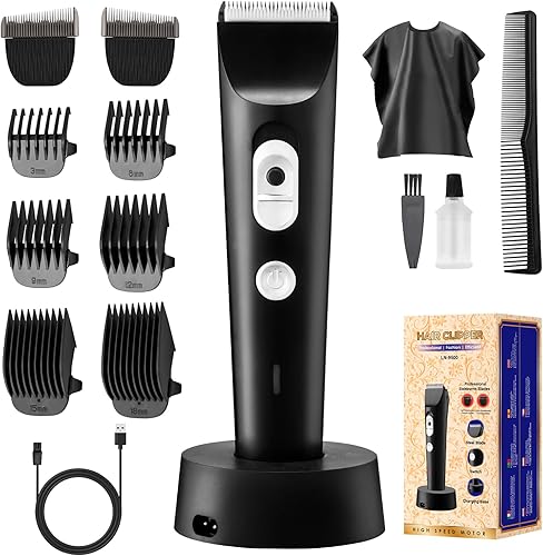 Luefu Cortapelos para hombres, recortadora de pelo profesional sin huecos para peluquero en T, delineadores de cuchillas, cortapelos para arreglar