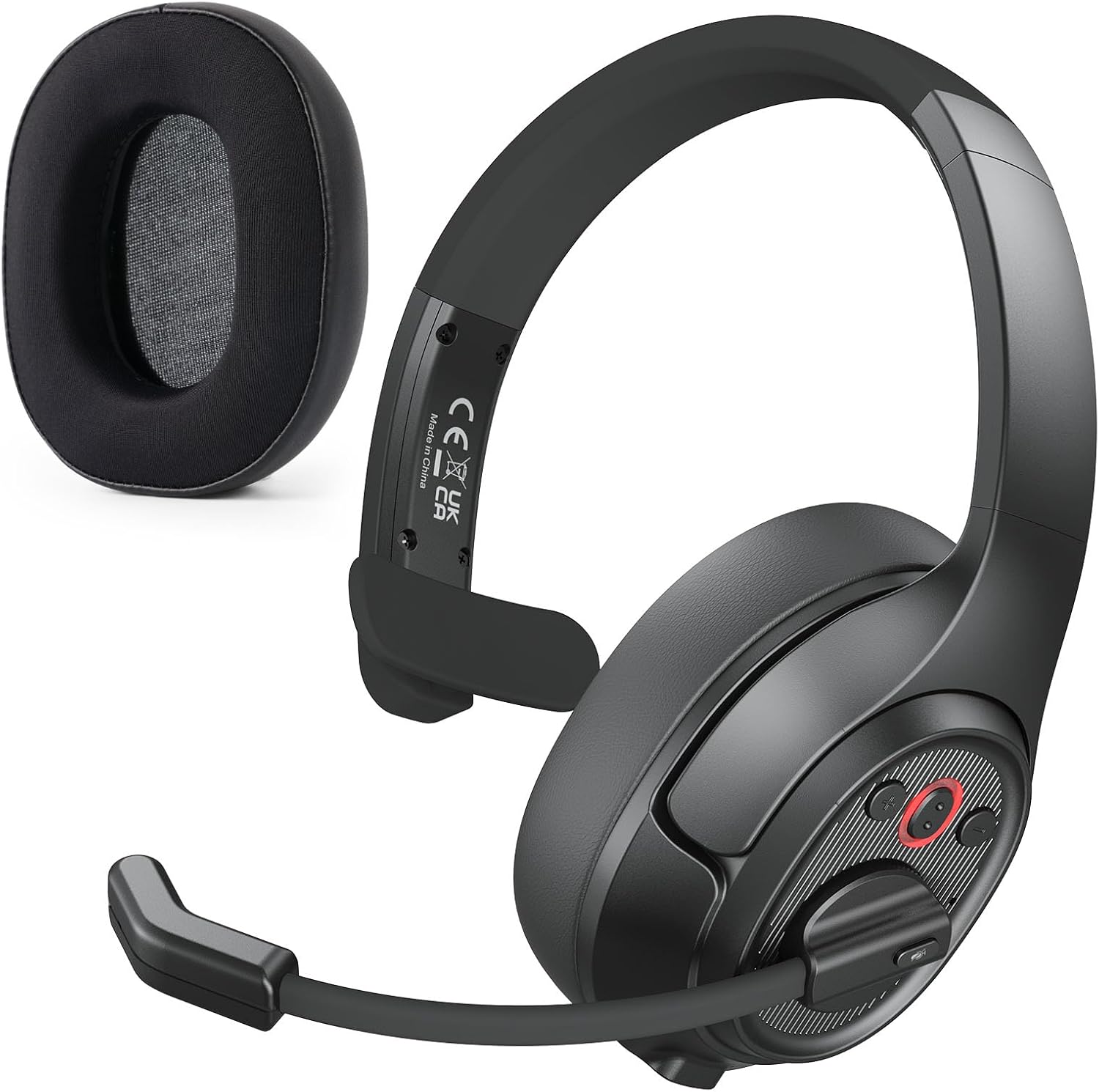 EKSA Bluetooth Trucker Headset, Wireless Headset with Environmental Noise Cancelling Microphone & USB Dongle, 99ft Long Range, Volume Control, Single Ear Trucker Headphone, Works with PC/Mac/Phone EKSA Bluetooth Trucker Headset, Wireless Headset with Environmental Noise Cancelling Microphone & USB Dongle, 99ft Long Range, Volume Control, Single Ear Trucker Headphone, Works with PC/Mac/Phone