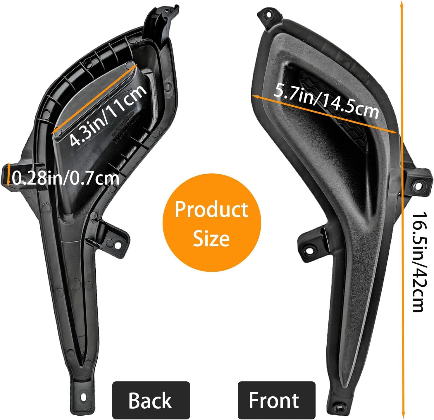 SDSXDYVME2 Pcs Fog Light Grille Cover Trim Compatible with Hyundai Accent 2012-2017, Front Bumper Insert Fog Light Cover Replace 865631R000 (Left & Right)