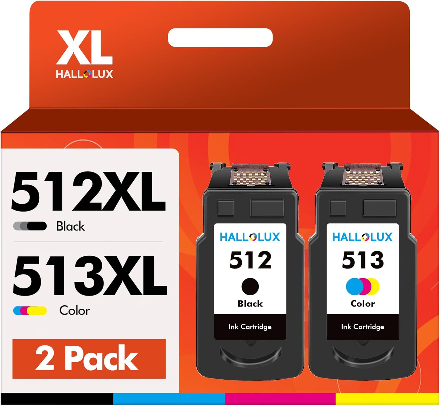 HALLOLUX 962XL 962XL Black Ink Cartridges Replacement Compatible with 962 962 XL Black and 962 Color Combo Pack for OfficeJet Pro 9010 9012 9015 9018 9020 9025 (2 Black)
