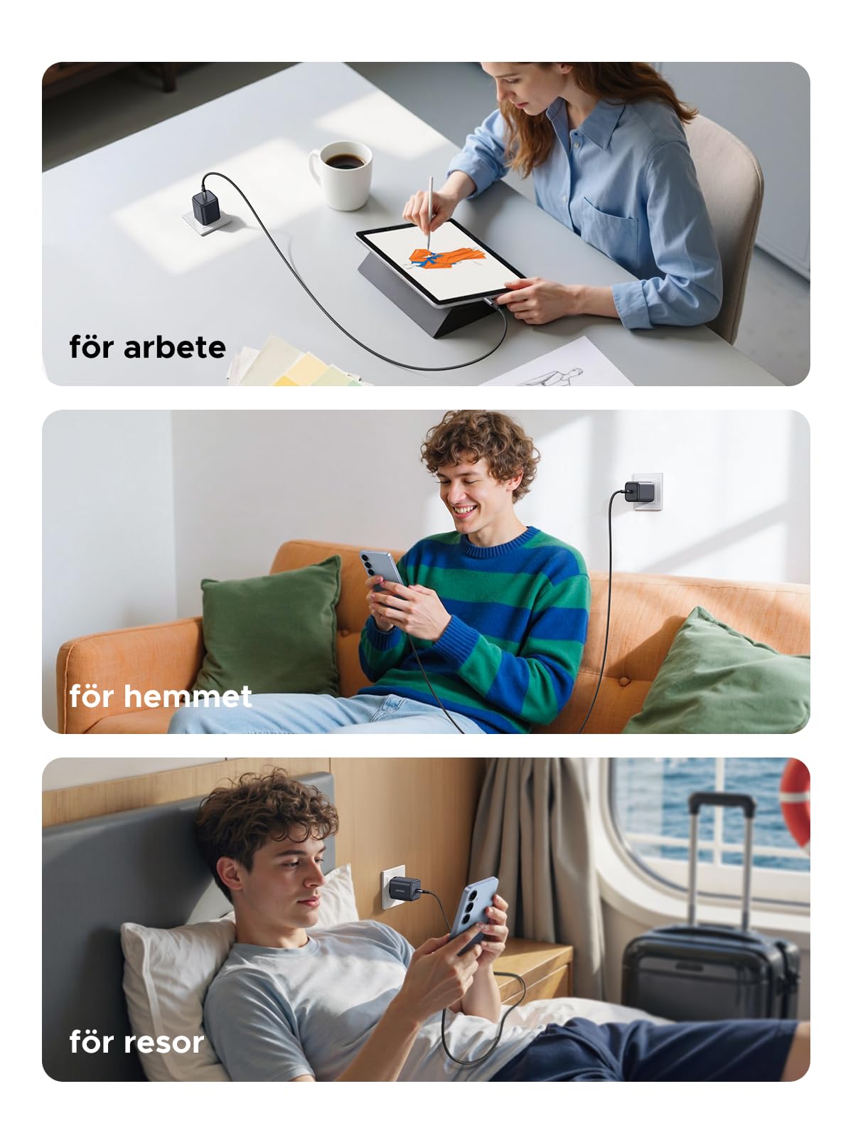 Ładowarka UGREEN USB C 45W PPS zasilacz GaN Charger PD szybka ładowarka kompatybilna z Galaxy S25 Ultra, S24, iPhone 16 Pro Max, MacBook, iPad Pro, Tab A8, Pixel 9, HomePod