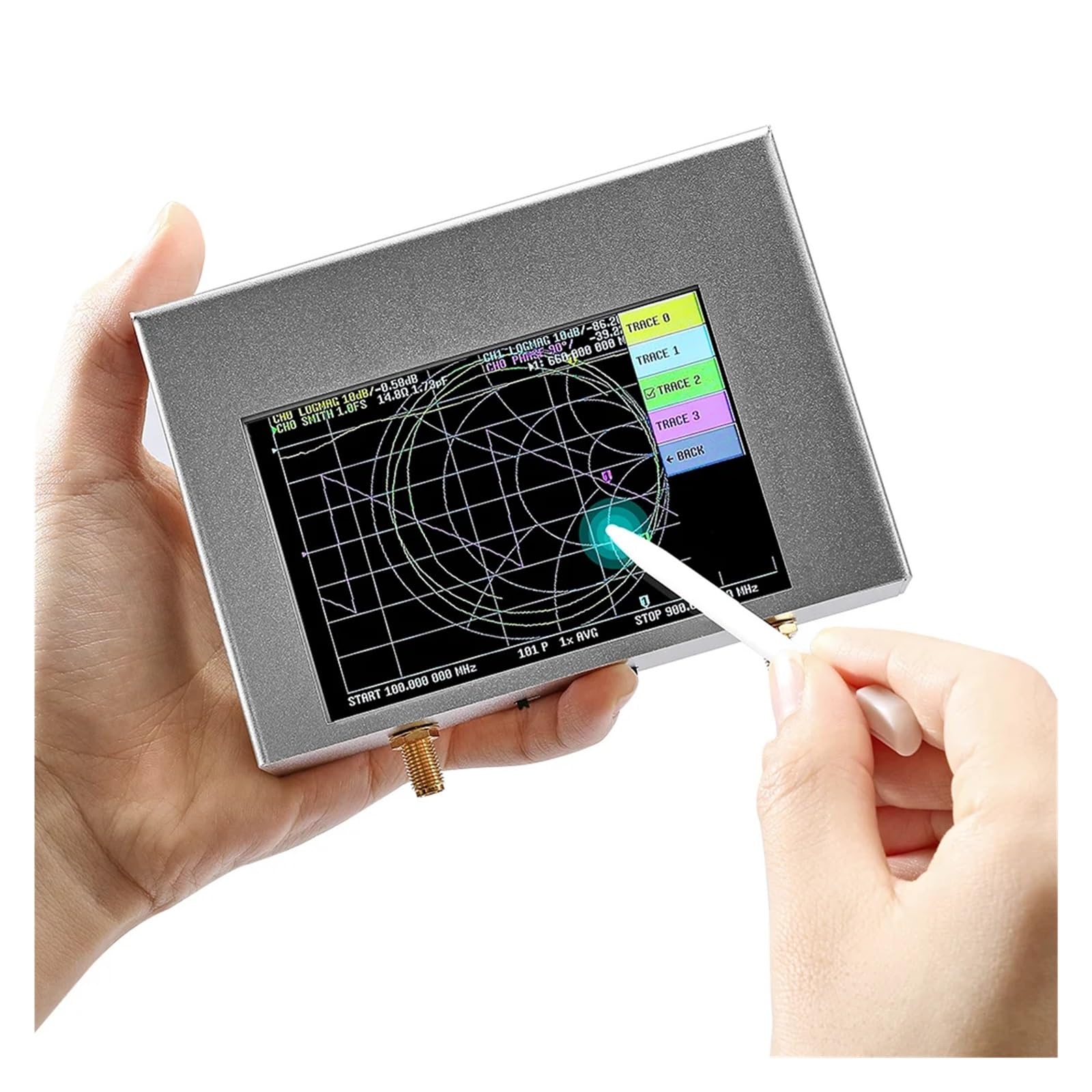 Analizator sieci bezprzewodowej NanoVNA V2 Plus4 50KHz-4GHz wektorowy analizator sieci 4-calowy TFT krótkofalowy HF VHF UHF 70-90dB z baterią 3200mAh Analiza siły sygnału