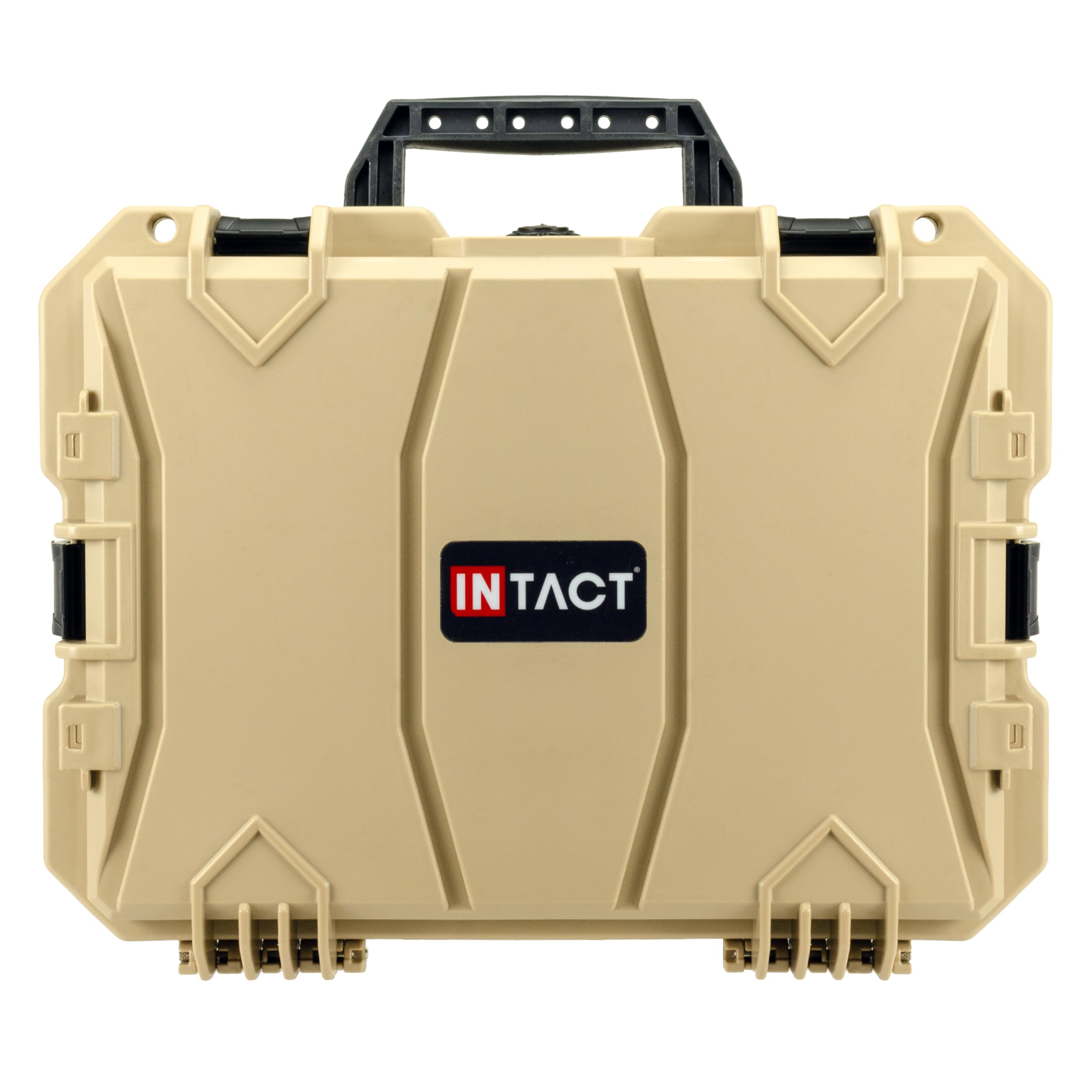 Eylar 18" Intact Series Hard Camera Case, Lightweight and Durable Stacker Design with Foam (Tan)