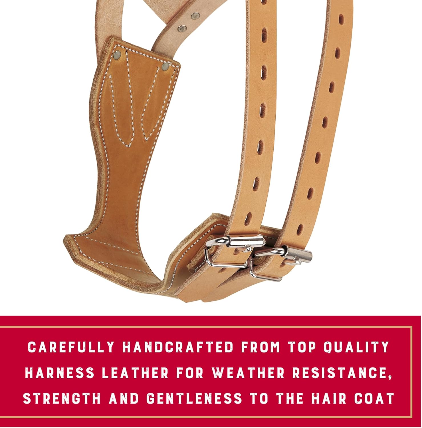 Weaver Equine Miracle Leather Horse Cribbing Collar, Durable Secure Fit Horse Collar, Handcrafted Equestrian Gear for All Ages and Breeds