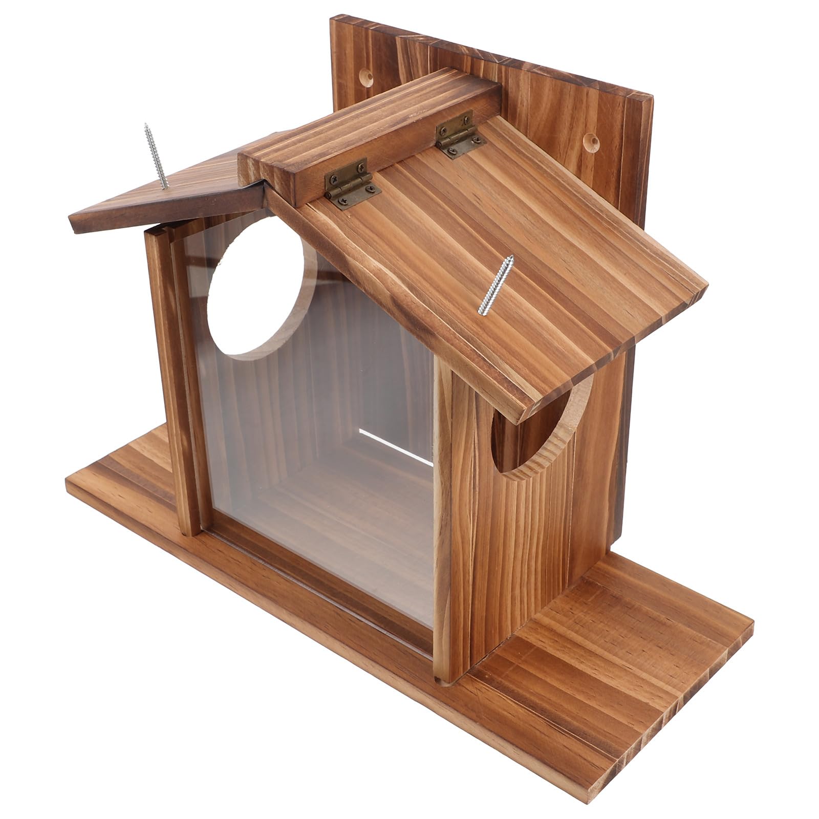Eichhörnchen Futterhaus für Draußen Wetterfester Hamster Futterspender mit Wandhalterung Garten Futterstation für Kleine Tiere