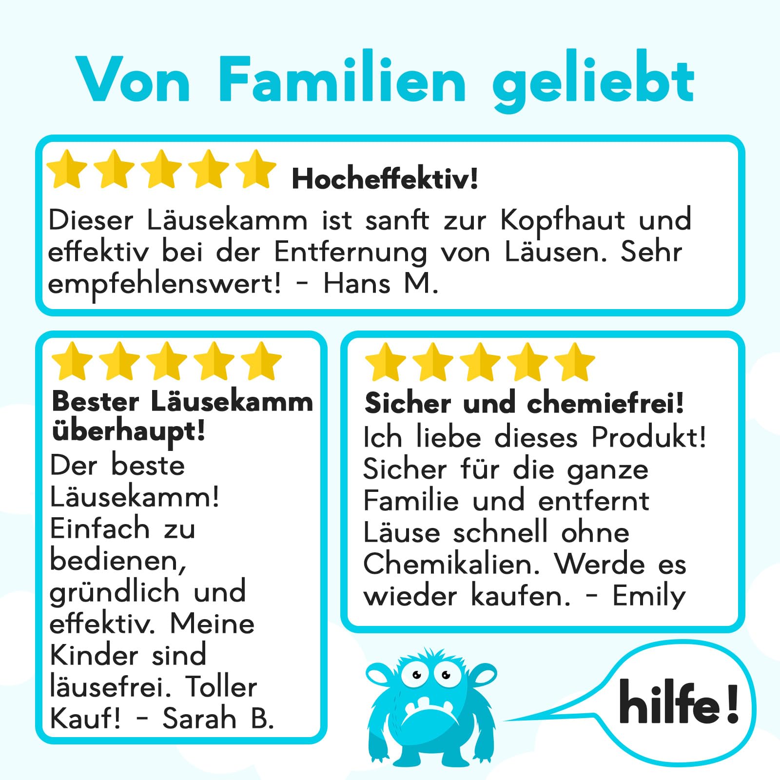 Läusekamm Kinder 2er Set - Nissenkamm Edelstahl mit Lupe, Extra Fein | Extrem feine Stahlzähne entfernen Läuse & Nissen zuverlässig. Integrierte Lupe. Sanft für Kinder – nass & trocken.