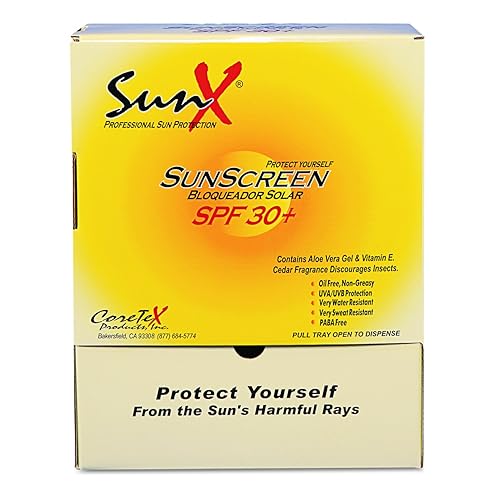 SunX PFY CT91664 SPF30 Protector solar, bolsa de una sola dosis (paquete de 100)
