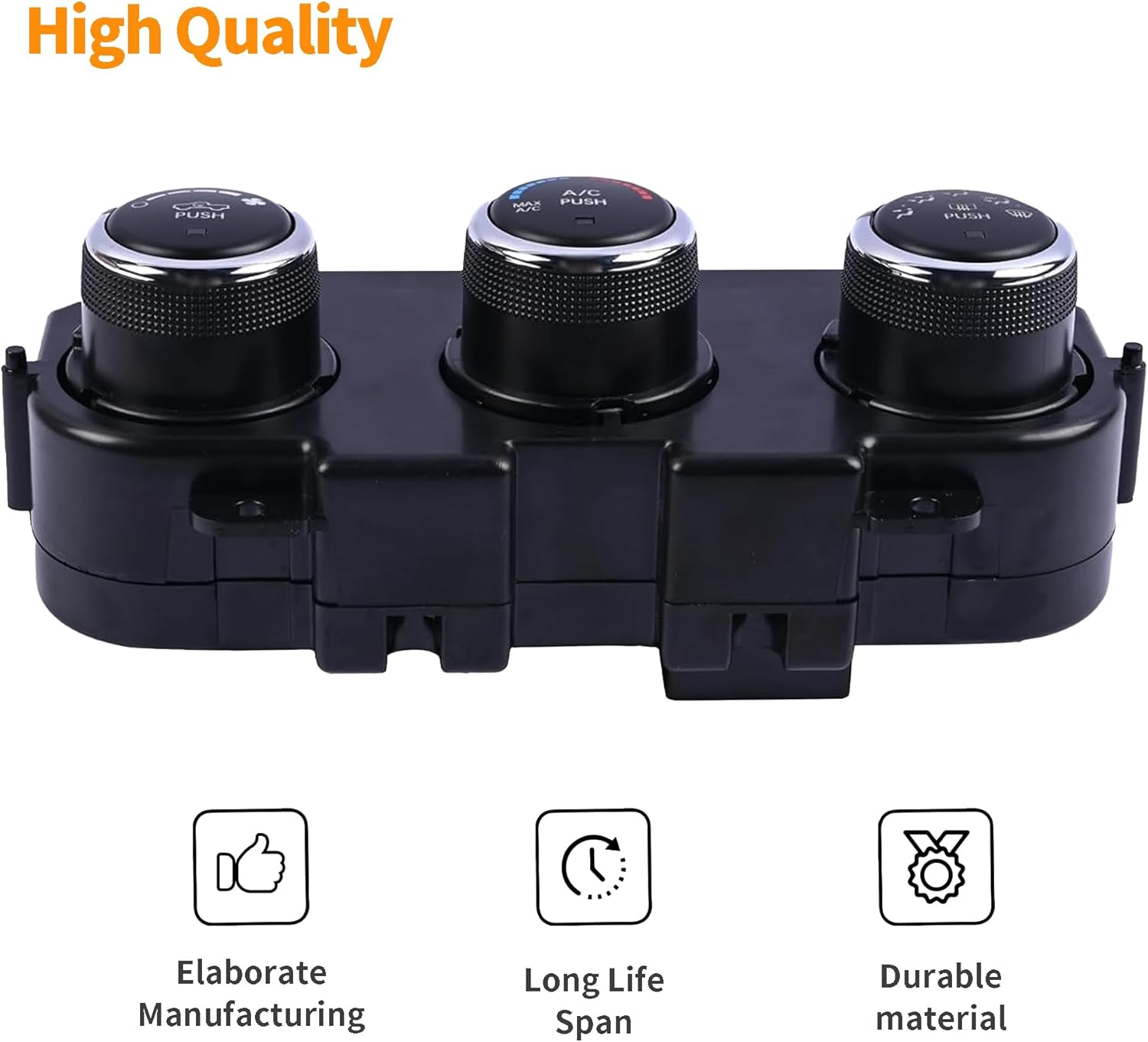 AC Heater Control 68268190AA Unit with Defrost & Heat Functions Compatible with RAM 1500 3500 2013-2018 Air Conditioning Temperature Controls Module W/O Housing Panel Replaces 68186217AD 68236776AB