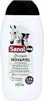 Sanol Dog Shampoo De Pêlos Para Cães / Gatos E Cavalos Novapiel 250 Ml Branco
