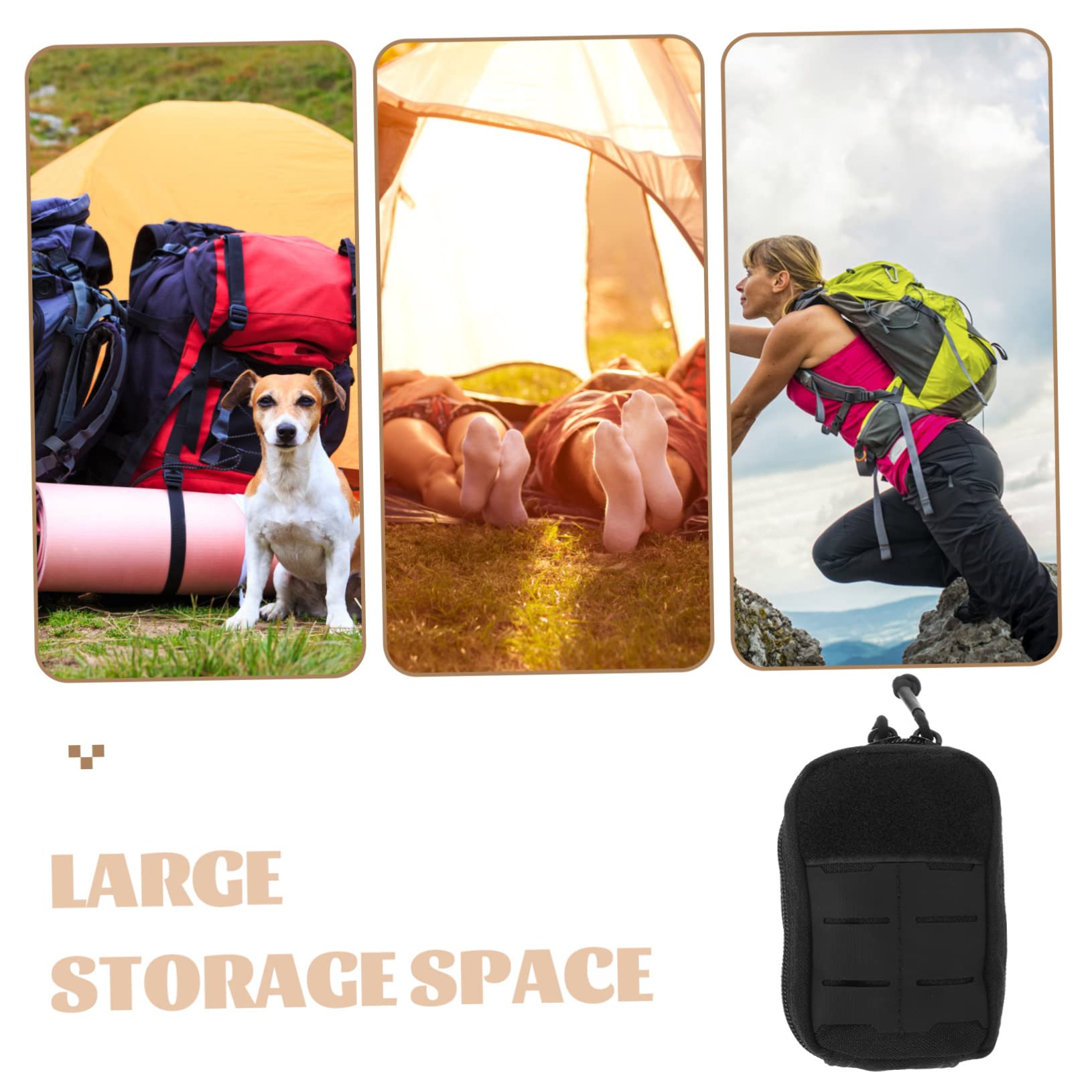 Toddmomy 3piezas Bolsa De Primeros Auxilios Cintura Diseño Portátil y Ligero Gran Capacidad para Viajes y Actividades Al Aire para Montañismo y Emergencias