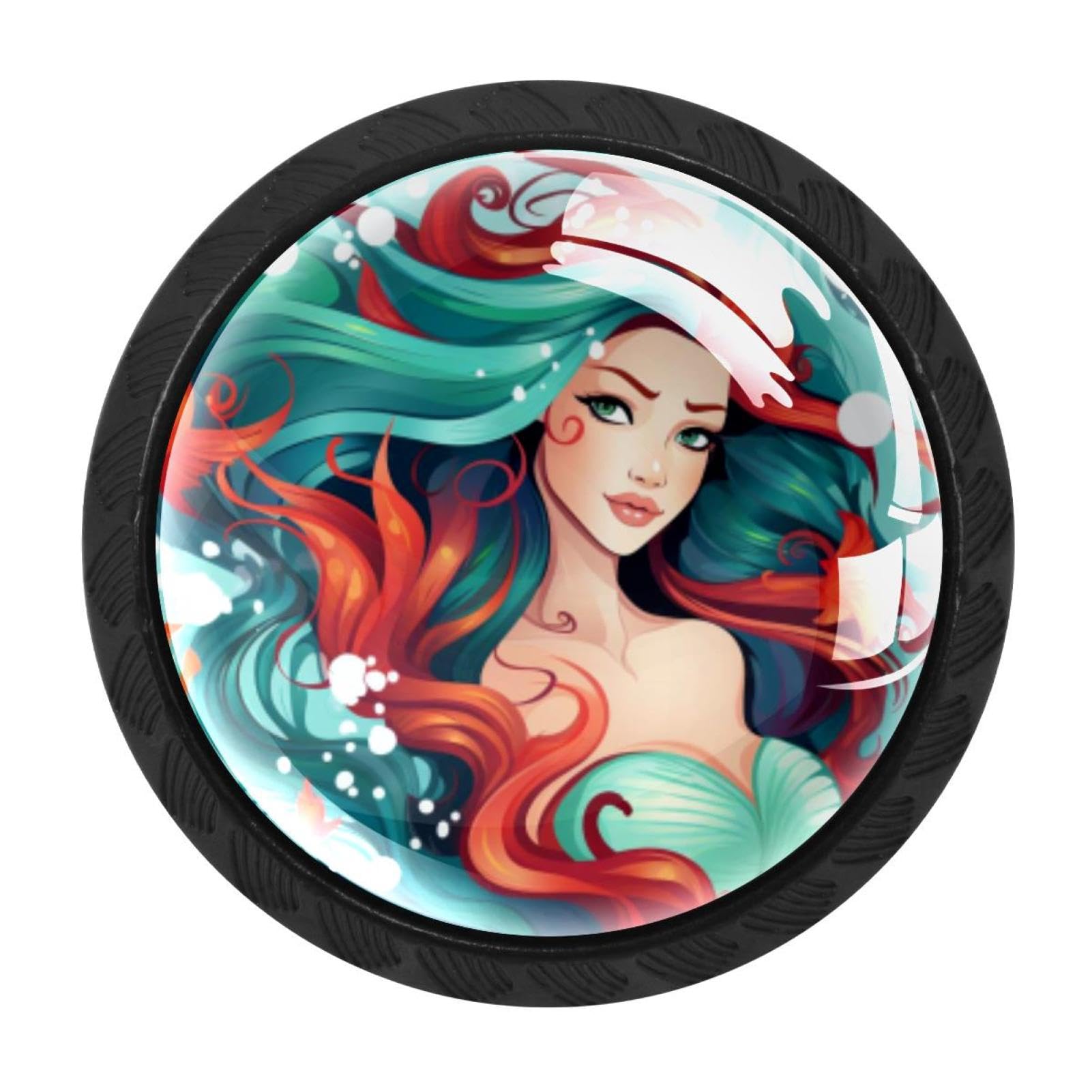 Chenzzzz Multicolored 09 4 Pack Mermaid Kitchen Cabinet Knobs Drawer Knobs Door Dresser Handles For Personalized Gifts Great For Any Occasion