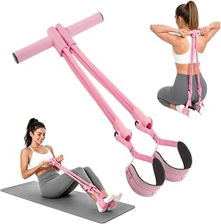 Pedal Resistance Band, 8-Tube Multifunctional Resistance Bands with Handles, Full Body Workout Tool