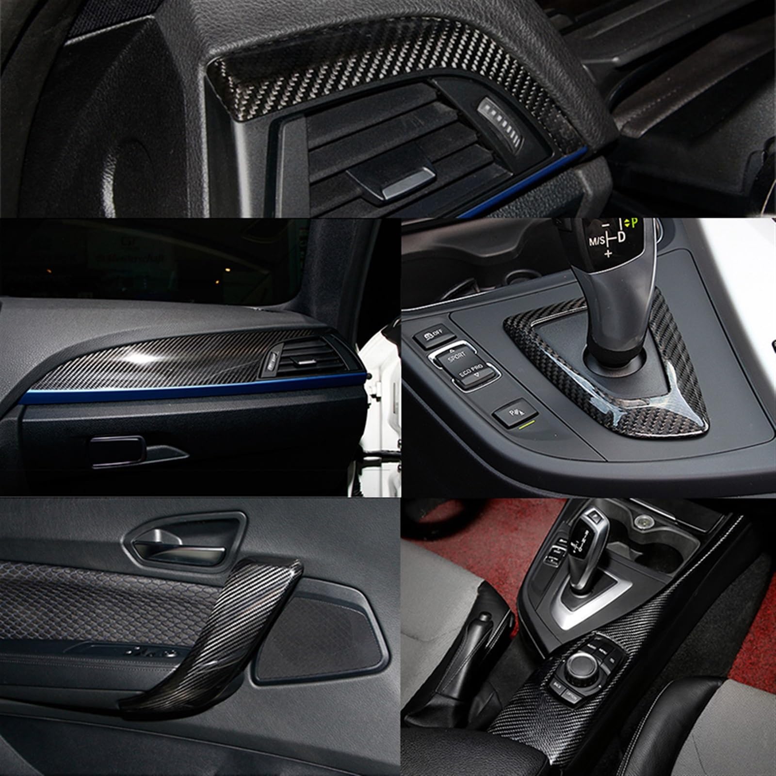 Adesivo Fibra Di Carbonio Per BMW Serie 1 F20 2011-2019 - Decorazione Cruscotto, Pannello Strumenti - Foto 8