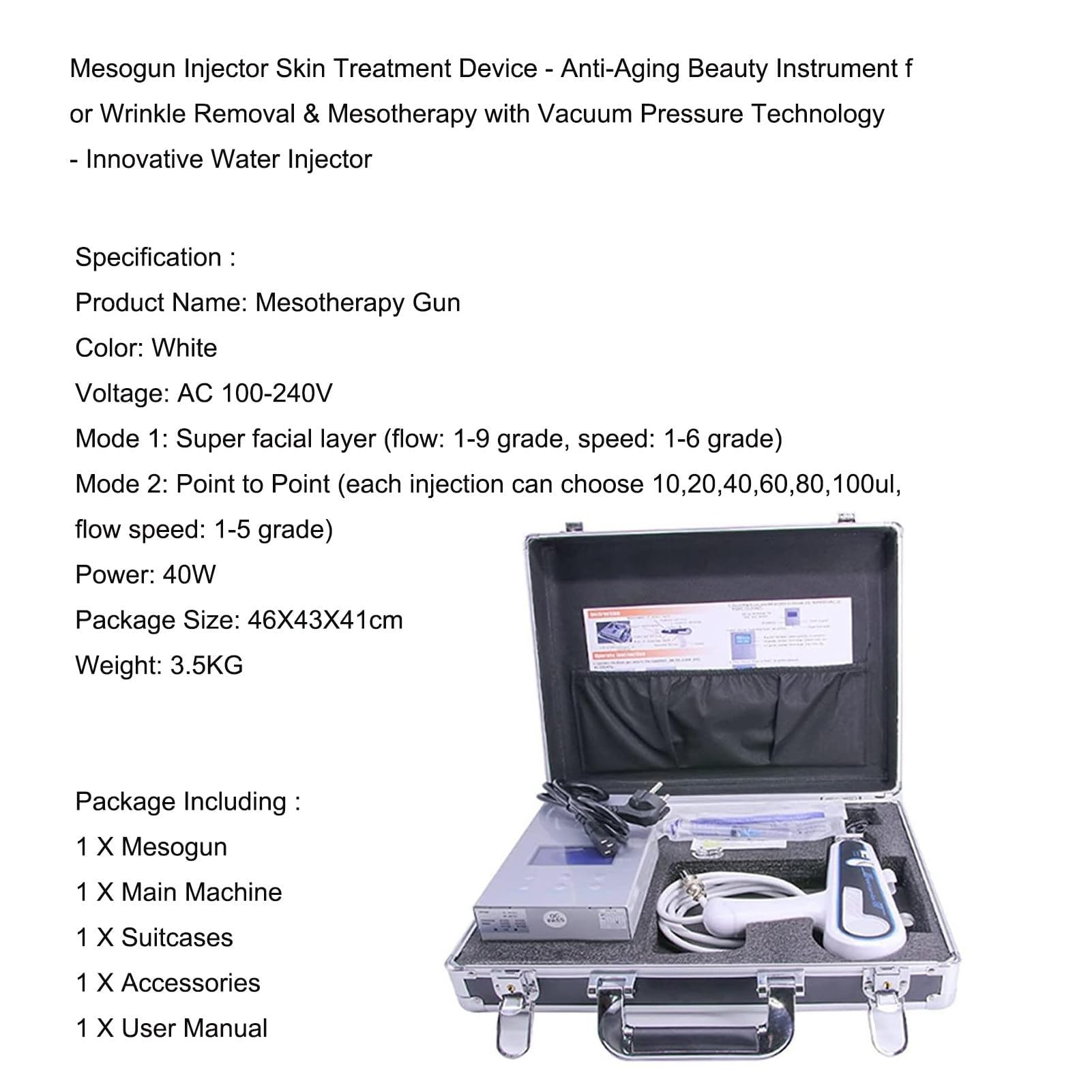 Meso Therapy Meso Gun Machine, Pistolet Meso, Maszyna do leczenia skóry z wtryskiwaczem