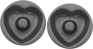 2PCS Heart Shaped Doughnut Mold Non-Stick Metal Baking Pan for Cakes for Home Baking and Desserts