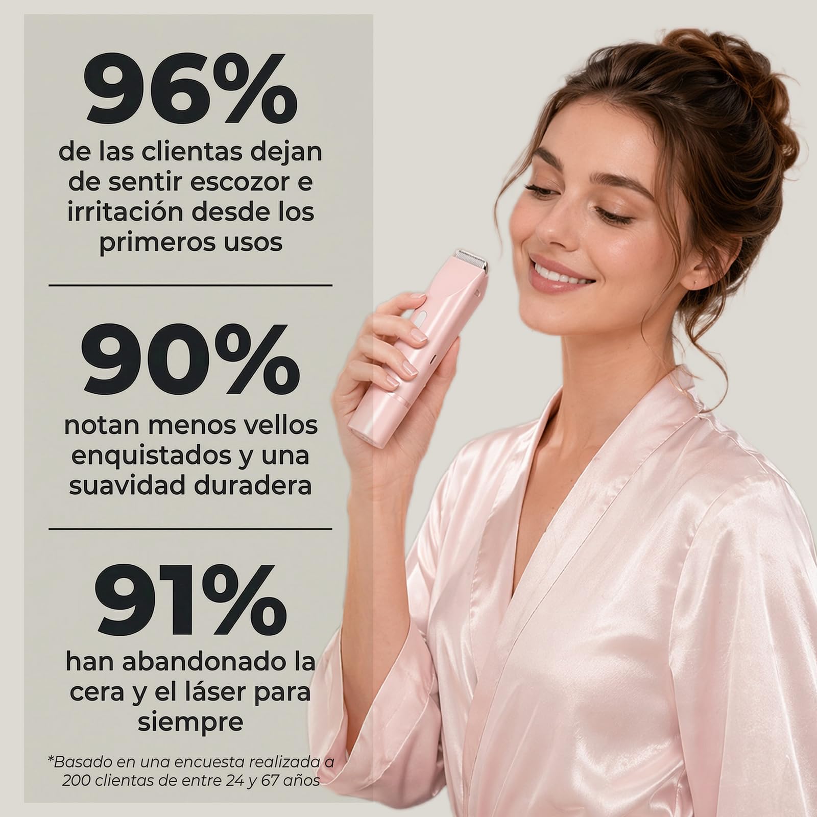 Maquinilla 2 En 1 Para Bikini Ycuerpo Razerly, depiladora razerly maquinilla mujer, Afeitadora eléctrica apta para zonas íntimas, axilas, piernas y piel sensible (1 PC)