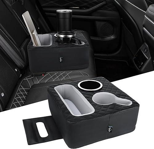 Miniatura 1 de Portavasos para automóvil, organizador de asiento trasero, organizador de cama de camión, expansor de portavasos para sofá cama, bandeja de barco,