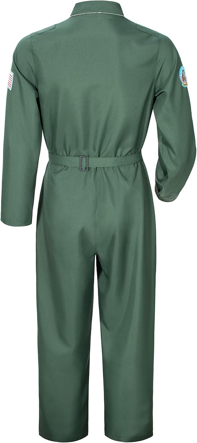 TOKYO REVENGERS Men Fighter Pilot Jumpsuit Air Force Flight Outfit Halloween Cosplay Costume With Accessories Set - Image 4