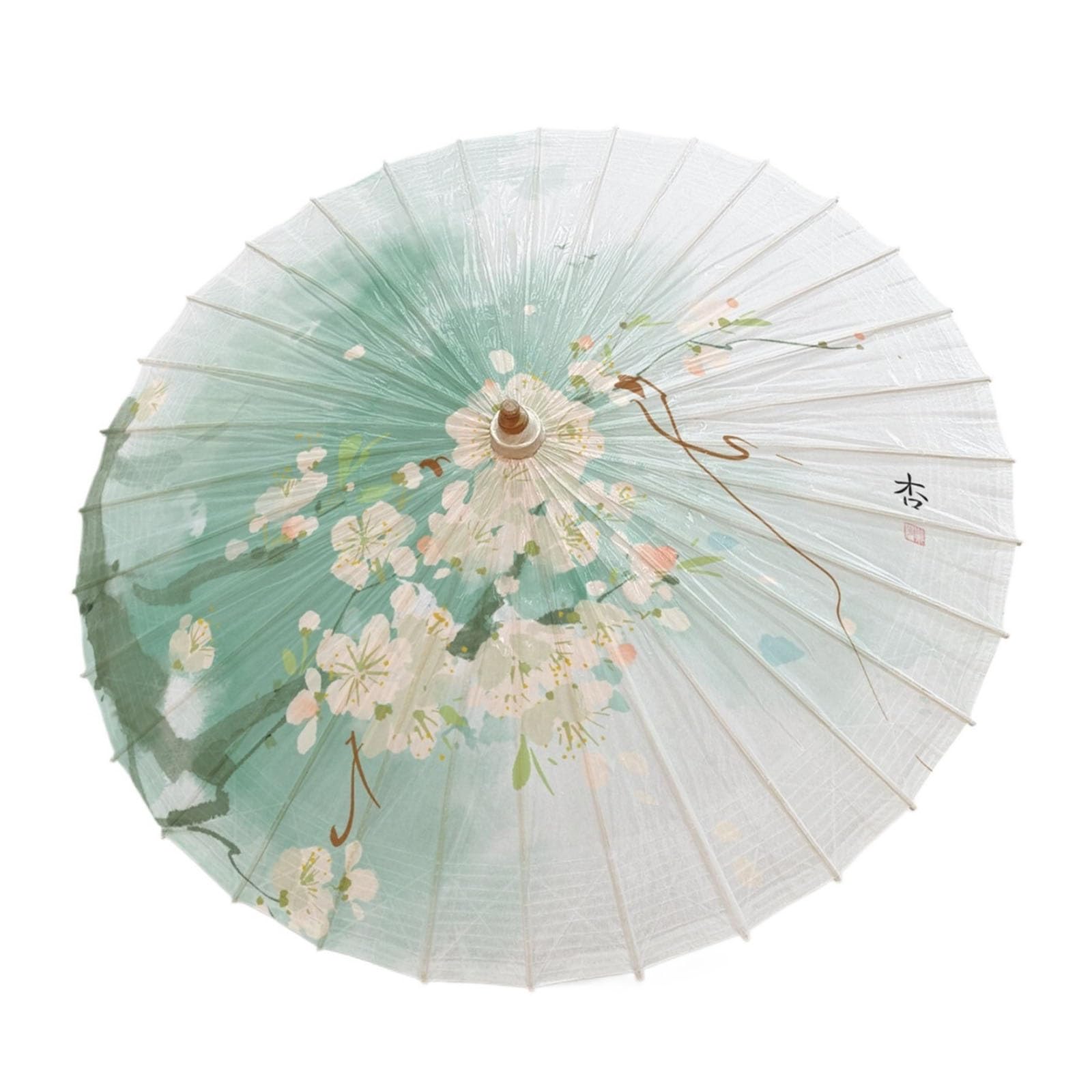 Papierowy Parasol Ręcznie Robione Olej Tungowy Parasol Chiński | Składane Odporne Na Deszcz Ochrona Przed Słońcem Japoński Parasol Do Cheongsam Kempingu Fotografii(Full,84cm,B)