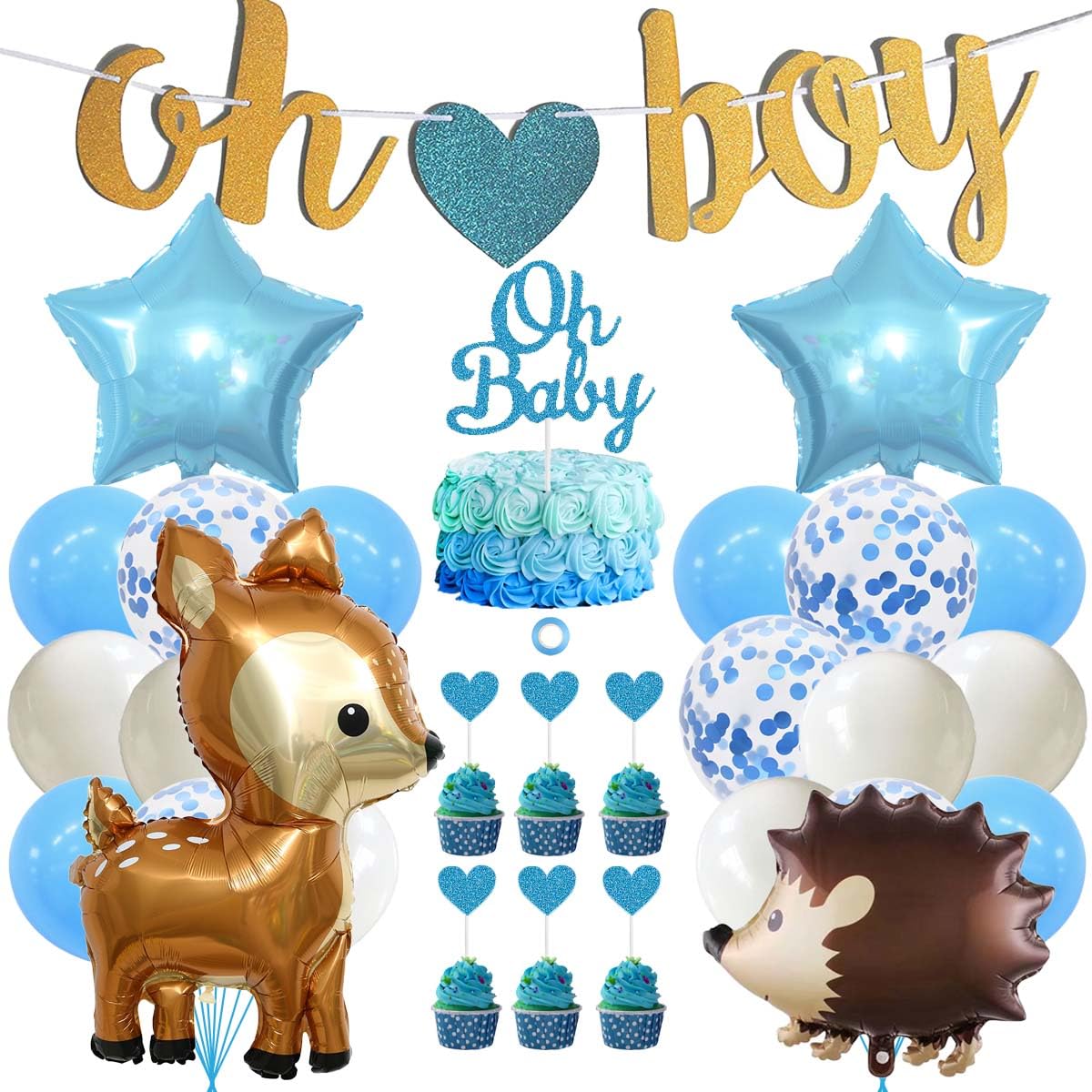 111 stuks saliegroen ballonnenboogpakket - 103st Groen Goud Witte Ballonnen Slinger Set en 4st Baby Ballon Dozen voor Baby Shower Decoraties, Geslacht Onthulling, Doop, Verjaardag Decoraties, Bruiloft
