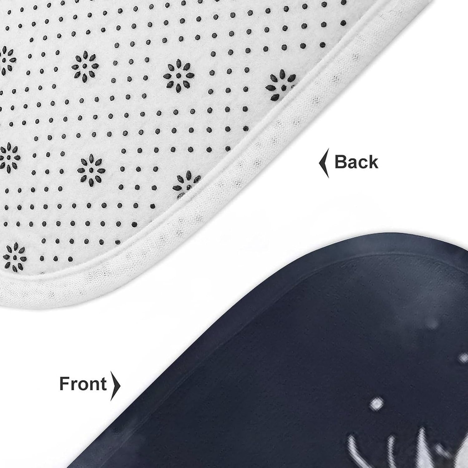 Anti-Skid Floor Mats 3 Piece Set,Dog and Lantern Printed Coral Fleece Bathroom Mats U-Shaped Contour Mat Toilet Seat Cover for Bathroom, Tub, Shower, Kitchen 19.7"x31.5"