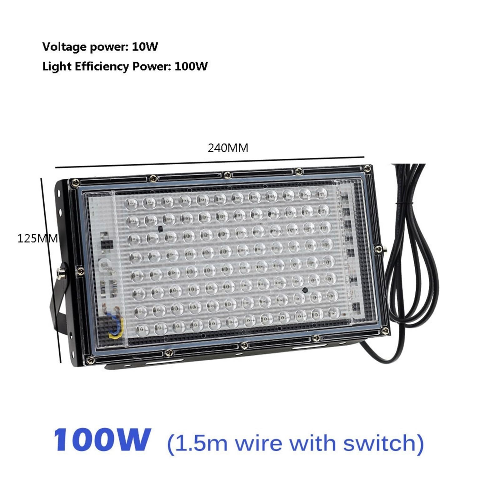 Luz LED UV, Lámpara de curado de resina de 50 W, 100 W, 200 W, 300 W, 395 nm, 405 nm, 365 nm, LED ultravioleta, lámpara de curado de resina, pintura en aerosol, pegamento UV para uñas de gel UV y cura