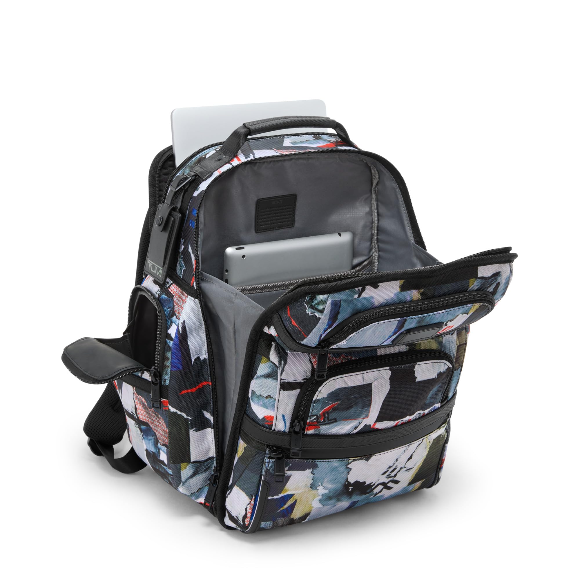 TUMI - Alpha Brief Pack - Men's Laptop Backpack with Padded Adjustable Straps - Fit up to 15" Screen - 17.0" X 12.0" X 8.0" - Wheatpaste Print