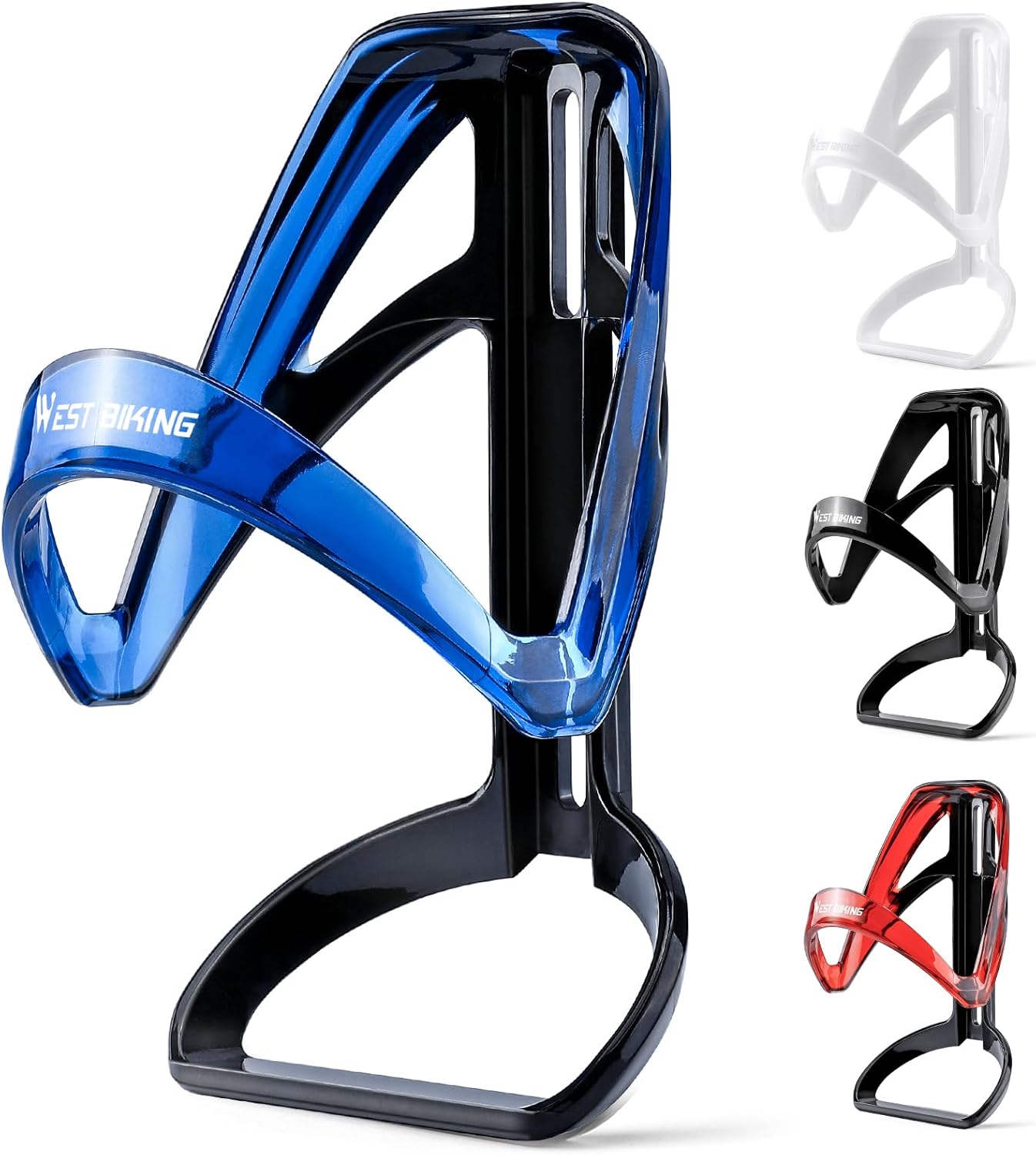 Bicycle Water Bottle Cage, Bicycle Cup Holder for Mountain, Road Bikes Comes with Installation Tool for 2.75-2.95in Diameter Bicycle Cups (Blue)