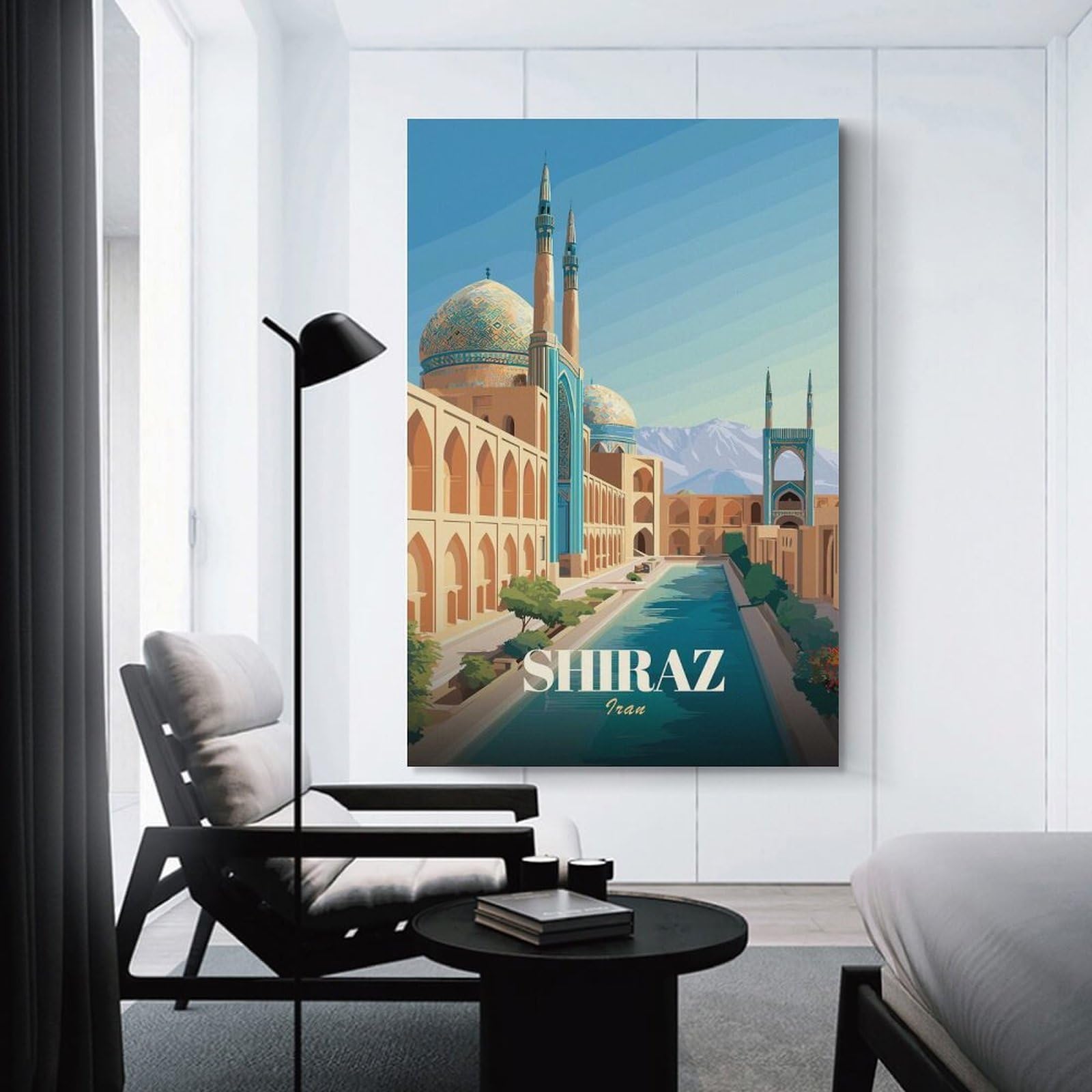 Junmoney Shiraz Iran Travel Canvas Wall Picture, 24x36inch(60x90cm), for Entrance Spaces, Stair Walls Or Halls, A Stylish Accent for Home Entrances