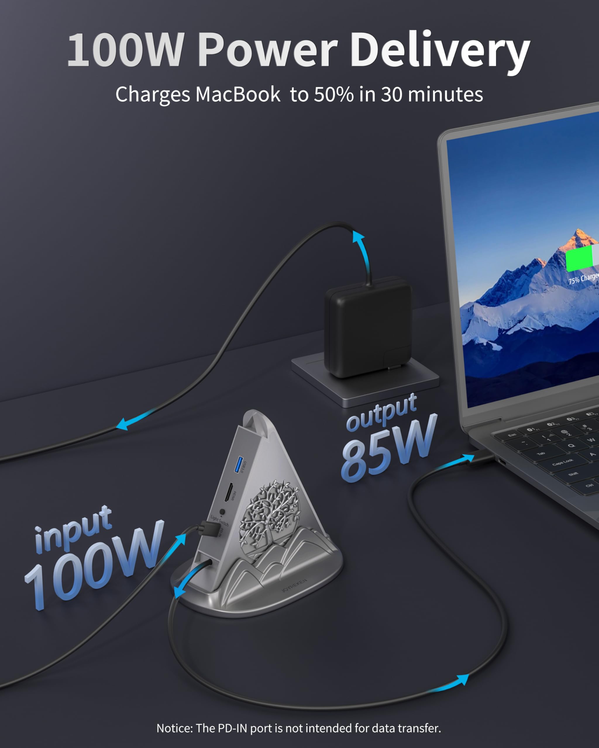 Hub USB C, hub USB C vers HDMI 8 en 1 compatible avec MacBook, iMac, iPad, Surface, XPS et autres appareils de type C (adaptateur USB C vers HDMI 4K @ 30 Hz, concentrateur 5 Gbit/s 3A1C-USB, lecteur