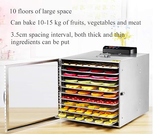 Miniatura 2 de CGOLDENWALL Deshidratador de alimentos digital comercial Secador de frutas de gran capacidad 1000W Secador de alimentos eléctrico con temporizador