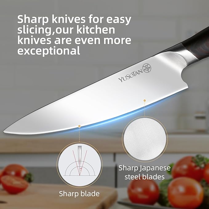 Set Cuchillos Cocina 5 Piezas Acero Inoxidable con Base Magnética miniatura 4