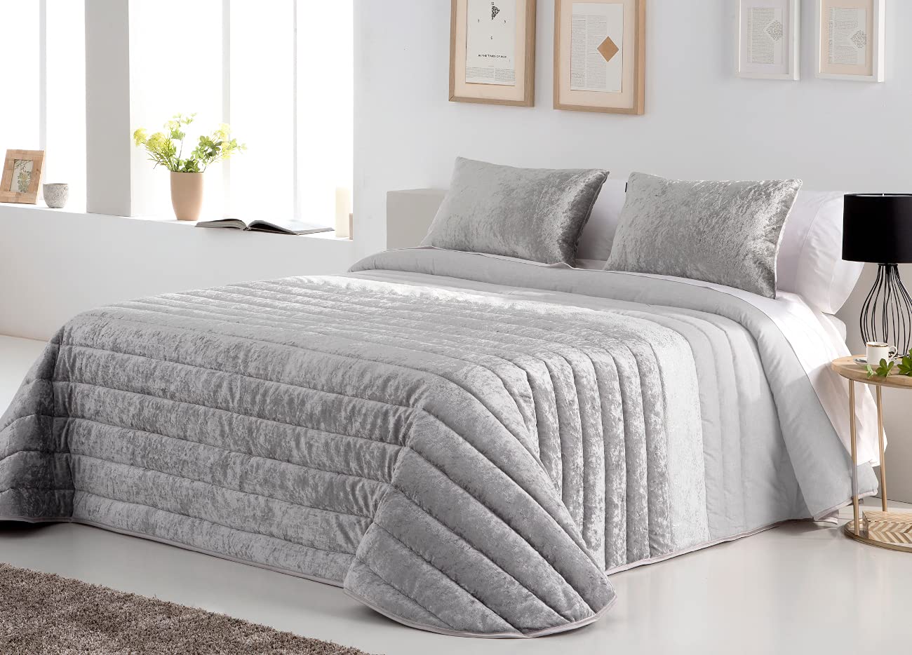 Antilo Fundeco - Colcha bouti Boston Cama 150 Cm - Color Gris