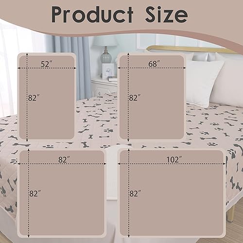 Miniatura 10 de Almohadillas Wahable antideslizantes para perros pequeños, almohadillas para entrenamiento de absorción de agua (32 x 40 pulgadas, beige) 2 paquetes