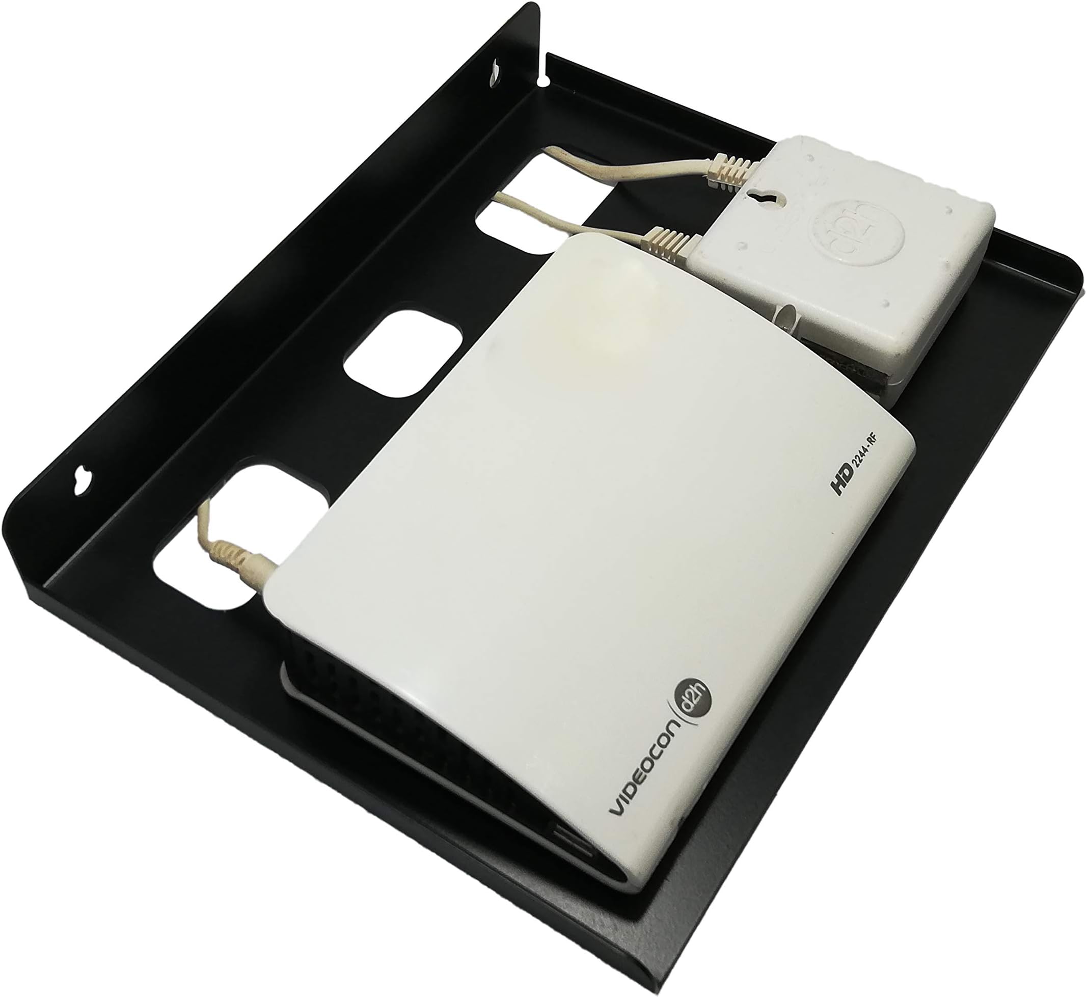 D&V Engineering Sturdy Set TOP Box,DVD,DTH,Telephone, WiFi Modems Stand for Home Steel Wall Shelf (Standard)